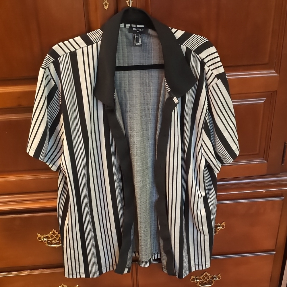 Black and White Striped Shirt